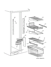 04 - Freezer Shelves parts for Ge Refrigerator MSK30DHBGAA from AppliancePartsPros.com