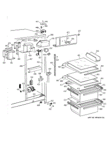 03 - Fresh Food Section parts for Ge Refrigerator MSG20GABGWW from AppliancePartsPros.com