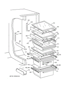 06 - Fresh Food Section parts for Ge Refrigerator MSK30DHBGAA from AppliancePartsPros.com