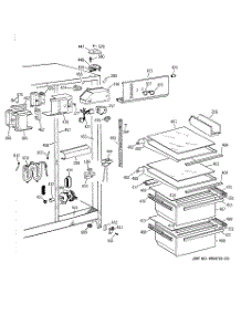 03 - Fresh Food Section parts for Ge Refrigerator MSG20GWBGWW from AppliancePartsPros.com