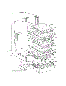 06 - Fresh Food Section parts for Ge Refrigerator MSK28DHBGWW from AppliancePartsPros.com