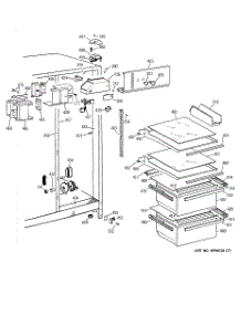 03 - Fresh Food Section parts for Ge Refrigerator MSZ20GABGWW from AppliancePartsPros.com