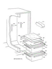 04 - Fresh Food Shelves parts for Ge Refrigerator MRSC20KWBKWH from AppliancePartsPros.com