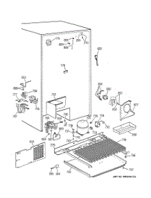 07 - Unit Parts parts for Ge Refrigerator TFS28PBBBBS from AppliancePartsPros.com