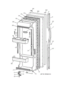 02 - Fresh Food Door parts for Ge Refrigerator TFG25PRBEBS from AppliancePartsPros.com