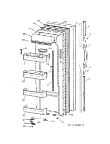 02 - Fresh Food Door parts for Ge Refrigerator TPG21PRCGWW from AppliancePartsPros.com