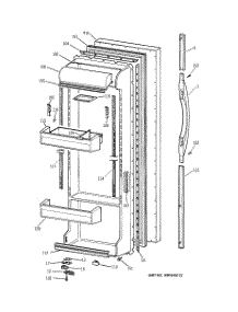 02 - Fresh Food Door parts for Ge Refrigerator TFM25KRCGAA from AppliancePartsPros.com
