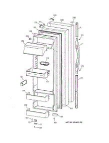 02 - Fresh Food Door parts for Ge Refrigerator TFS28PPBBBS from AppliancePartsPros.com