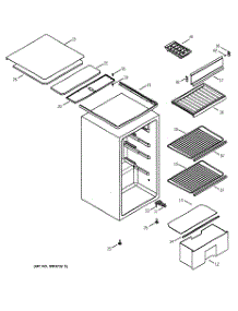 02 - Cabinet parts for Ge Refrigerator TAX4SNYCWH from AppliancePartsPros.com