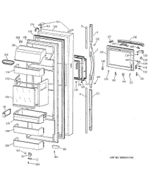 02 - Fresh Food Door parts for Ge Refrigerator TPG24PFCGBB from AppliancePartsPros.com