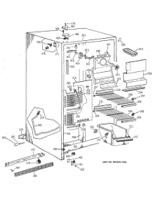 02 - Freezer Section parts for Ge Refrigerator TFK25ZACGAA from AppliancePartsPros.com