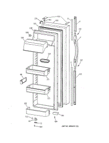 02 - Fresh Food Door parts for Ge Refrigerator TFX30PPBGCC from AppliancePartsPros.com