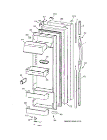 02 - Fresh Food Door parts for Ge Refrigerator TPG24PRCCBS from AppliancePartsPros.com