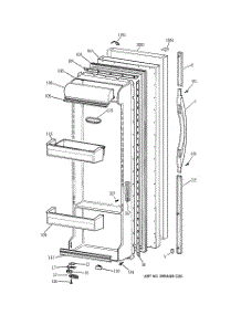 02 - Fresh Food Door parts for Ge Refrigerator TFS22PPDABS from AppliancePartsPros.com
