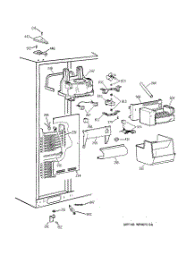 03 - Freezer Section parts for Ge Refrigerator TPS24BIDABS from AppliancePartsPros.com