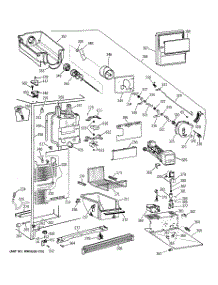 03 - Freezer Section parts for Ge Refrigerator TFX25VPBGWW from AppliancePartsPros.com