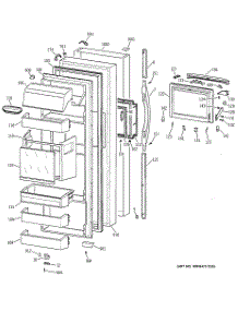 02 - Fresh Food Door parts for Ge Refrigerator TPS24PBDABS from AppliancePartsPros.com