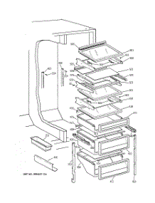 05 - Fresh Food Shelves parts for Ge Refrigerator TPX21PRBGBB from AppliancePartsPros.com