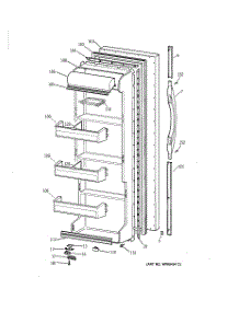 03 - Fresh Food Door parts for Ge Refrigerator TFM20JRBGAA from AppliancePartsPros.com