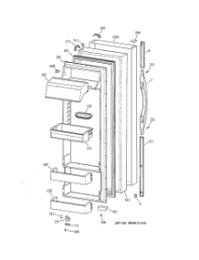 02 - Fresh Food Door parts for Ge Refrigerator TPS24PPDABS from AppliancePartsPros.com