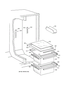 08 - Fresh Food Section parts for Ge Refrigerator TFM20JRBGAA from AppliancePartsPros.com