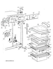03 - Fresh Food Section parts for Ge Refrigerator TFZ22JRBGWW from AppliancePartsPros.com
