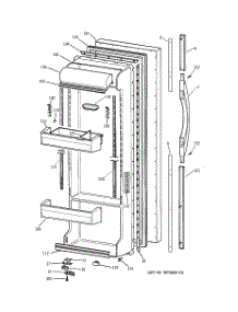 02 - Fresh Food Door parts for Ge Refrigerator TFX25PPBGCC from AppliancePartsPros.com