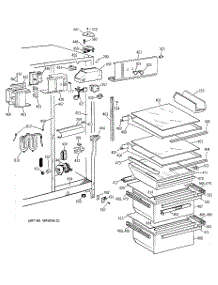 03 - Fresh Food Section parts for Ge Refrigerator TFG22JRBGWW from AppliancePartsPros.com