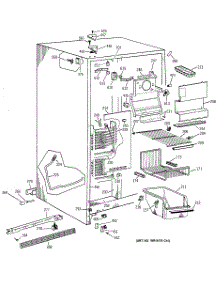 02 - Freezer Section parts for Ge Refrigerator TFG25PABGWW from AppliancePartsPros.com