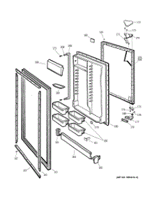 02 - Fresh Food Door parts for Ge Refrigerator TCS18PADALBS from AppliancePartsPros.com