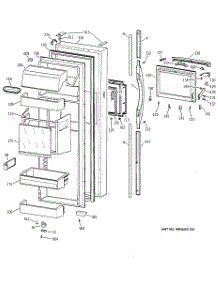 02 - Fresh Food Door parts for Ge Refrigerator TFX30PBBGBB from AppliancePartsPros.com