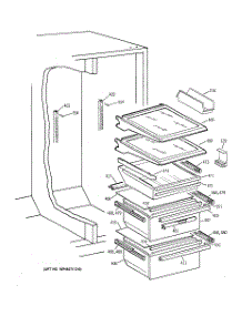 05 - Fresh Food Section parts for Ge Refrigerator TFX25VPBGAA from AppliancePartsPros.com