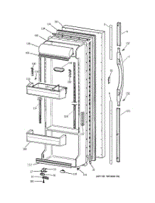 02 - Fresh Food Door parts for Ge Refrigerator TFG25PEBGWH from AppliancePartsPros.com