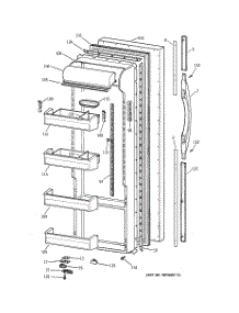02 - Fresh Food Door parts for Ge Refrigerator TPX21PRBGWW from AppliancePartsPros.com