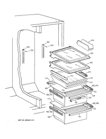 06 - Fresh Food Section parts for Ge Refrigerator TFX22CRBGBB from AppliancePartsPros.com