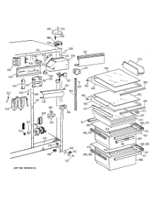 03 - Fresh Food Section parts for Ge Refrigerator TFT22JWBGAA from AppliancePartsPros.com