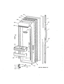 02 - Fresh Food Door parts for Ge Refrigerator TFT27PRBGWW from AppliancePartsPros.com