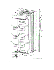03 - Fresh Food Door parts for Ge Refrigerator TFX20JRBGWH from AppliancePartsPros.com