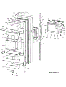 02 - Fresh Food Door parts for Ge Refrigerator TFG28ZFCGWH from AppliancePartsPros.com