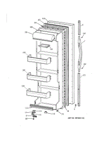 02 - Fresh Food Door parts for Ge Refrigerator TFX20SABGAA from AppliancePartsPros.com