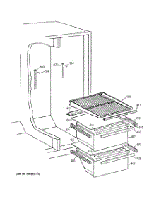 06 - Fresh Food Section parts for Ge Refrigerator TFX20SABGAA from AppliancePartsPros.com
