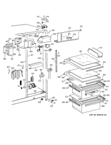 03 - Fresh Food Section parts for Ge Refrigerator TFG20JRBGWW from AppliancePartsPros.com