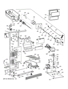 02 - Freezer Section parts for Ge Refrigerator TFT20JRBGWW from AppliancePartsPros.com