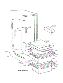 04 - Fresh Food Section parts for Ge Refrigerator TFT20JABGAA from AppliancePartsPros.com