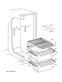 04 - Fresh Food Section parts for Ge Refrigerator TFT20SABKAA from AppliancePartsPros.com