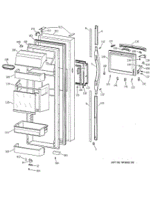 02 - Fresh Food Door parts for Ge Refrigerator TFX30PBDABB from AppliancePartsPros.com