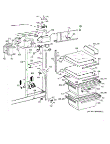 03 - Fresh Food Section parts for Ge Refrigerator MSK25GADAAA from AppliancePartsPros.com