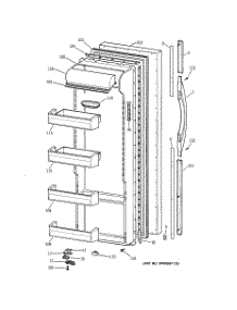02 - Fresh Food Door parts for Ge Refrigerator TPX21PRDABB from AppliancePartsPros.com
