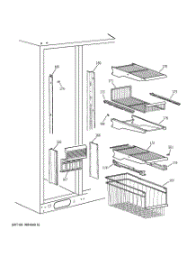 04 - Freezer Shelves parts for Ge Refrigerator TPG24PFDAWW from AppliancePartsPros.com
