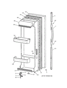 02 - Fresh Food Door parts for Ge Refrigerator TFX26GRDAWW from AppliancePartsPros.com